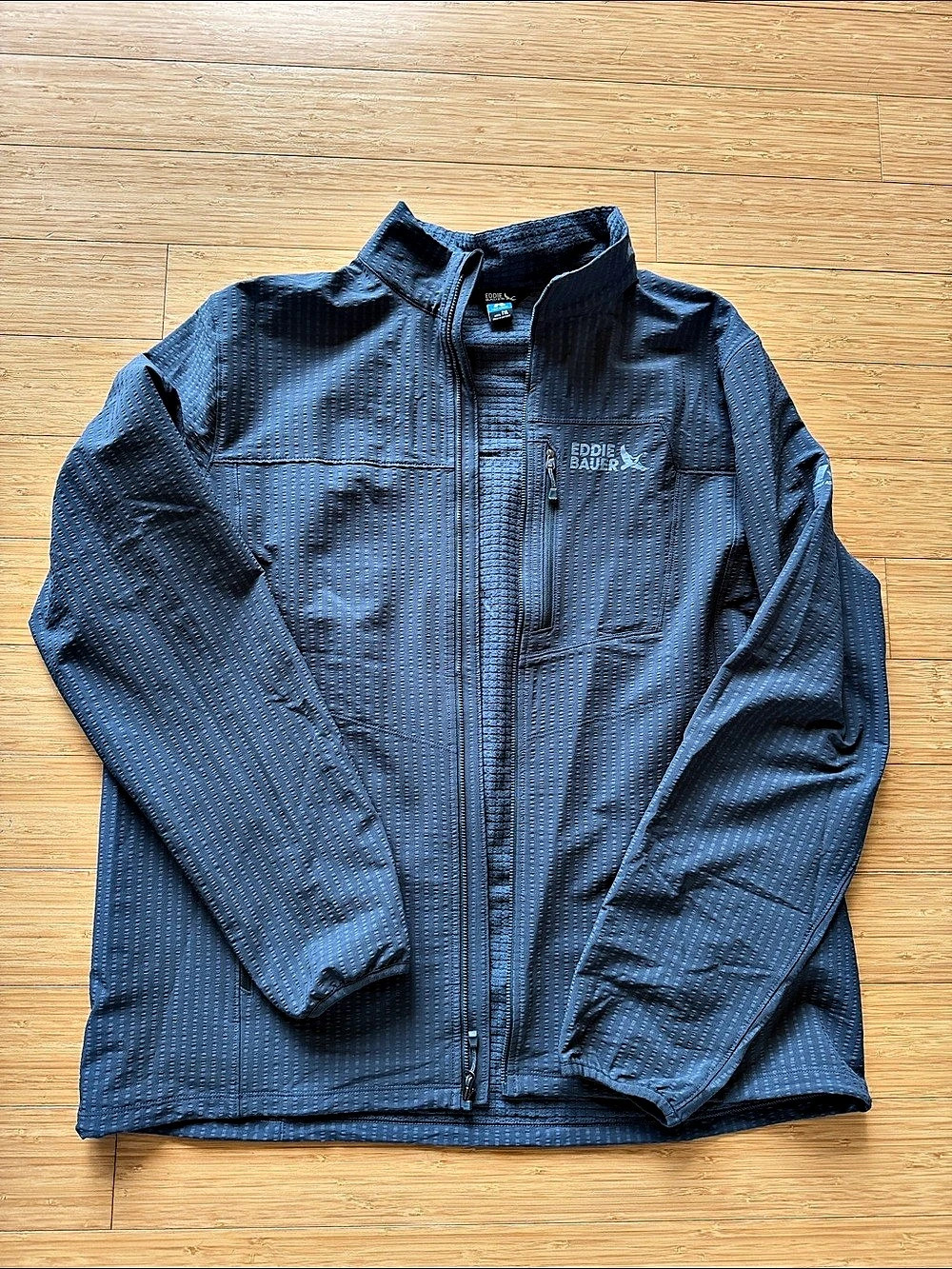 Eddie Bauer First Ascent High Route Grid Fleece Full-Zip Jacket Blue Tall XL